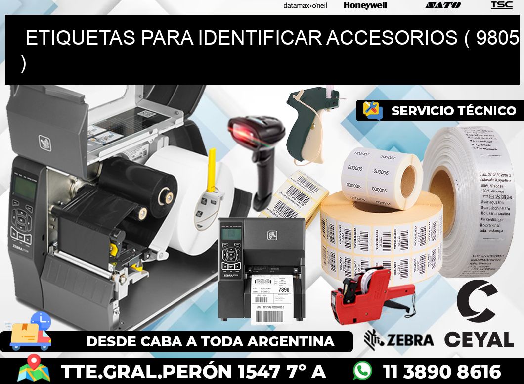 ETIQUETAS PARA IDENTIFICAR ACCESORIOS ( 9805 )