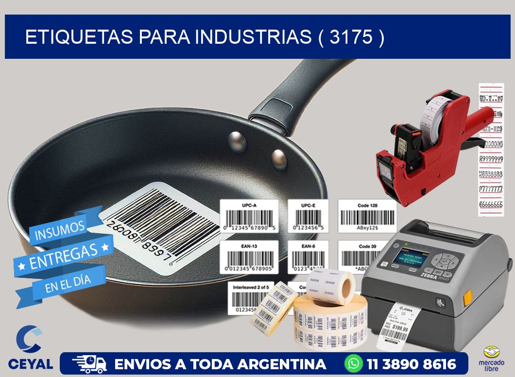 ETIQUETAS PARA INDUSTRIAS ( 3175 )