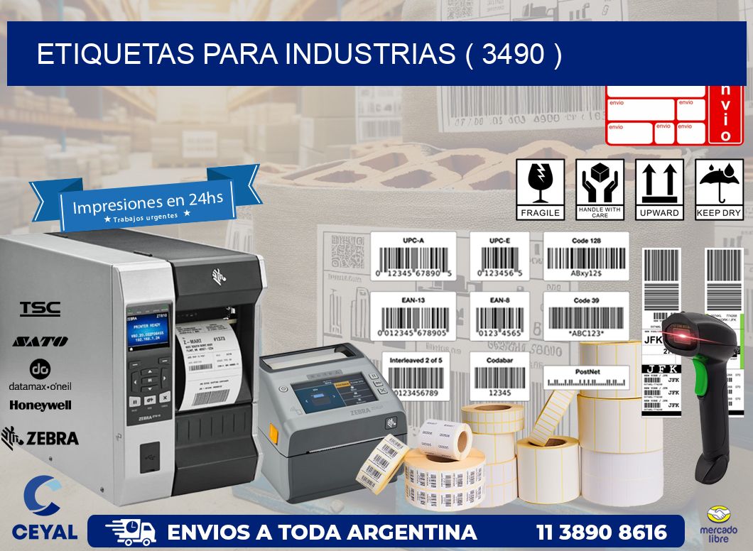 ETIQUETAS PARA INDUSTRIAS ( 3490 )