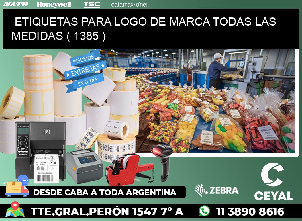 ETIQUETAS PARA LOGO DE MARCA TODAS LAS MEDIDAS ( 1385 )