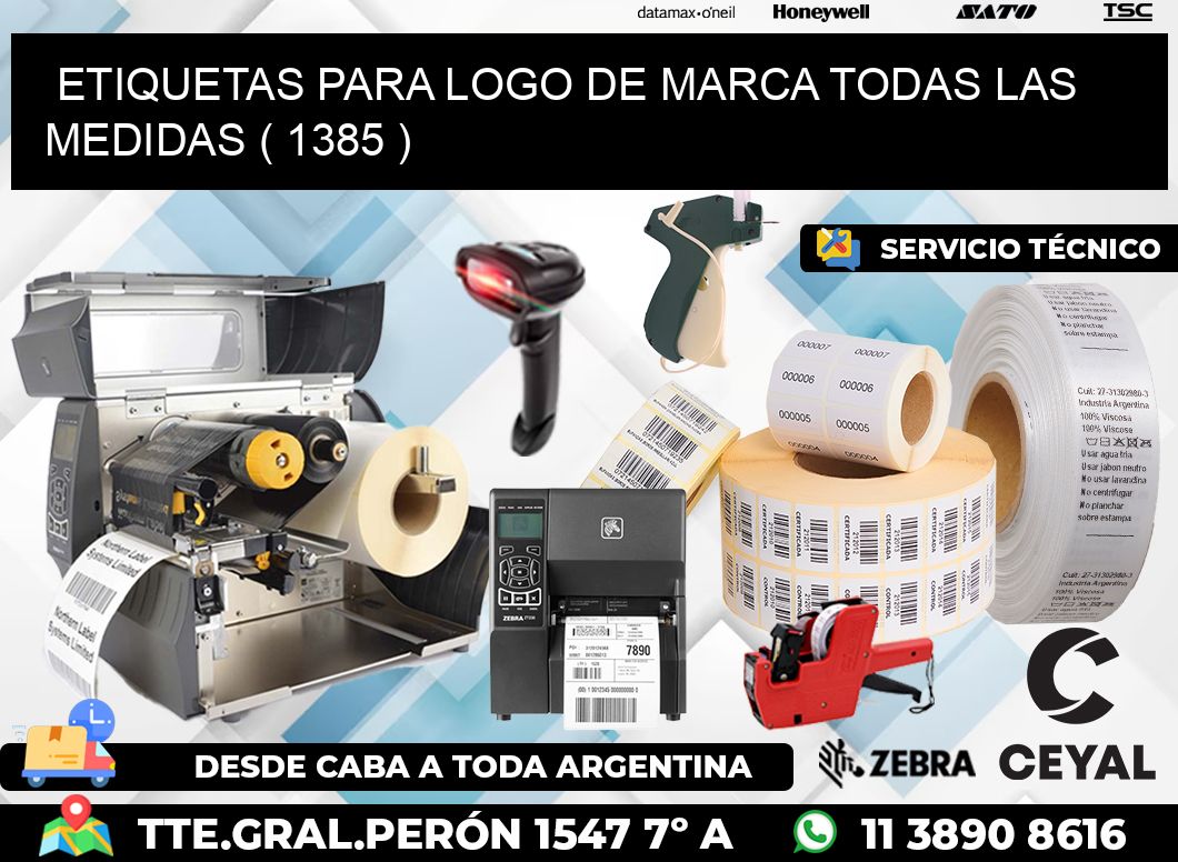 ETIQUETAS PARA LOGO DE MARCA TODAS LAS MEDIDAS ( 1385 )