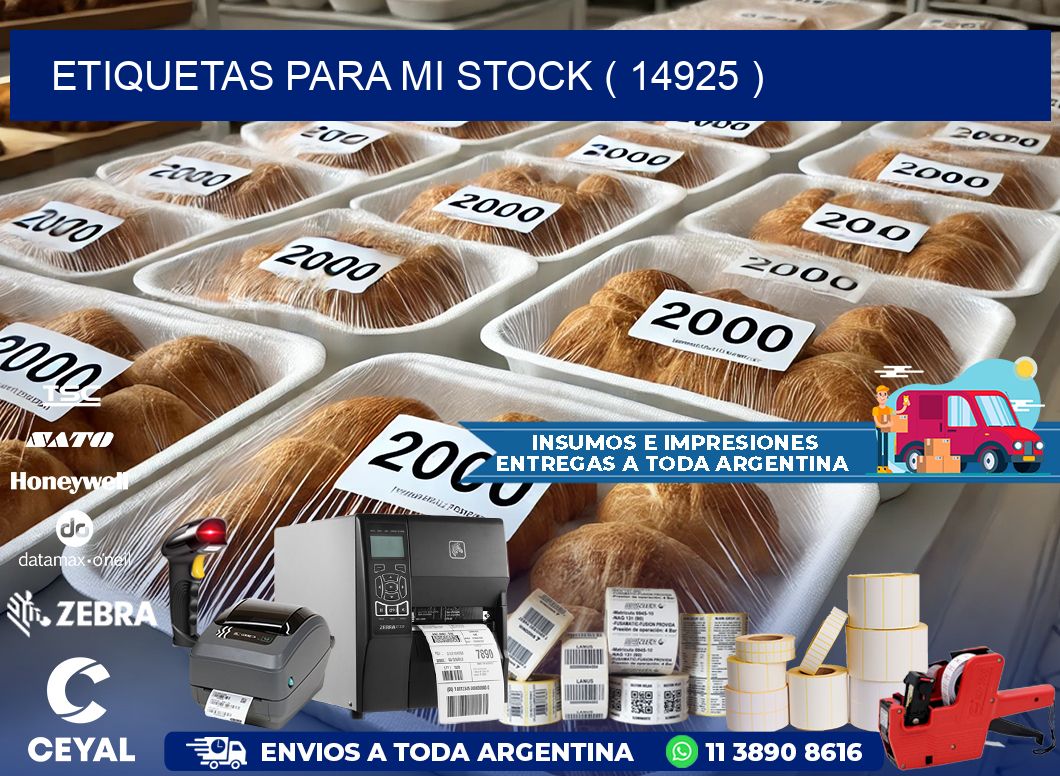 ETIQUETAS PARA MI STOCK ( 14925 )