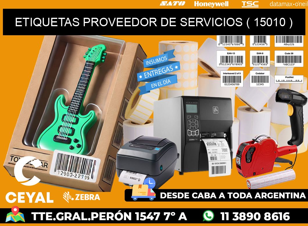 ETIQUETAS PROVEEDOR DE SERVICIOS ( 15010 )