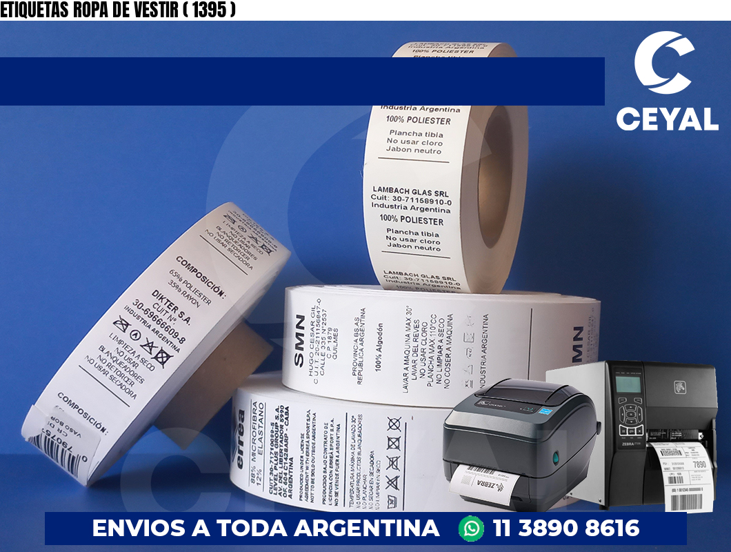 ETIQUETAS ROPA DE VESTIR ( 1395 )