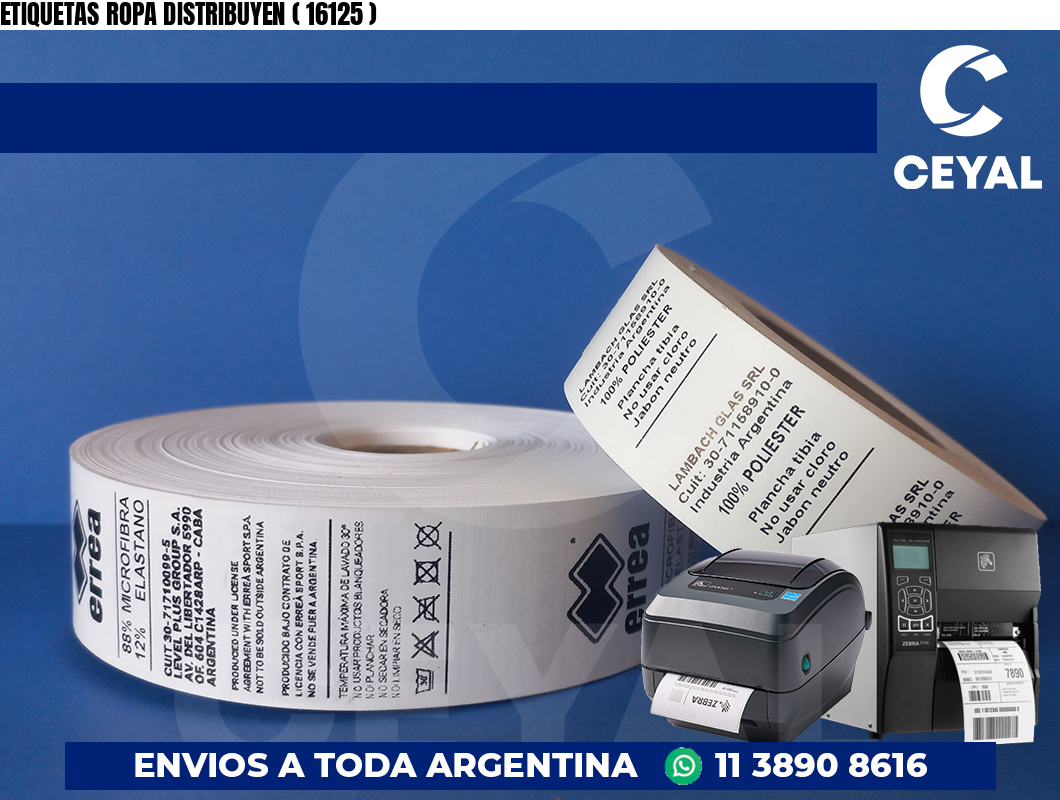 ETIQUETAS ROPA DISTRIBUYEN ( 16125 )