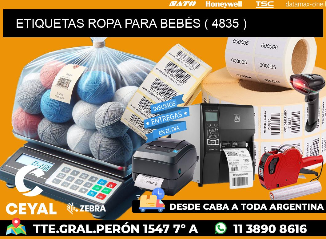 ETIQUETAS ROPA PARA BEBÉS ( 4835 )