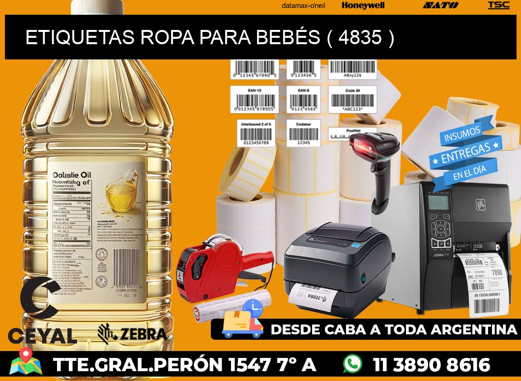 ETIQUETAS ROPA PARA BEBÉS ( 4835 )