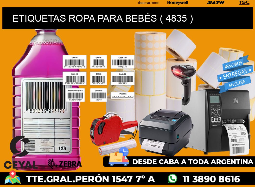 ETIQUETAS ROPA PARA BEBÉS ( 4835 )