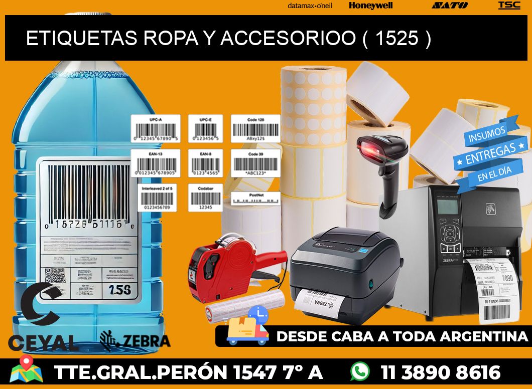 ETIQUETAS ROPA Y ACCESORIOO ( 1525 )