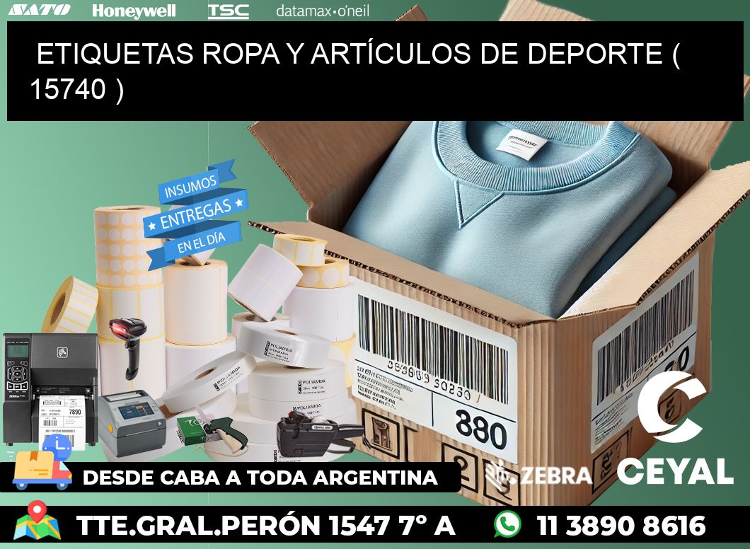 ETIQUETAS ROPA Y ARTÍCULOS DE DEPORTE ( 15740 )