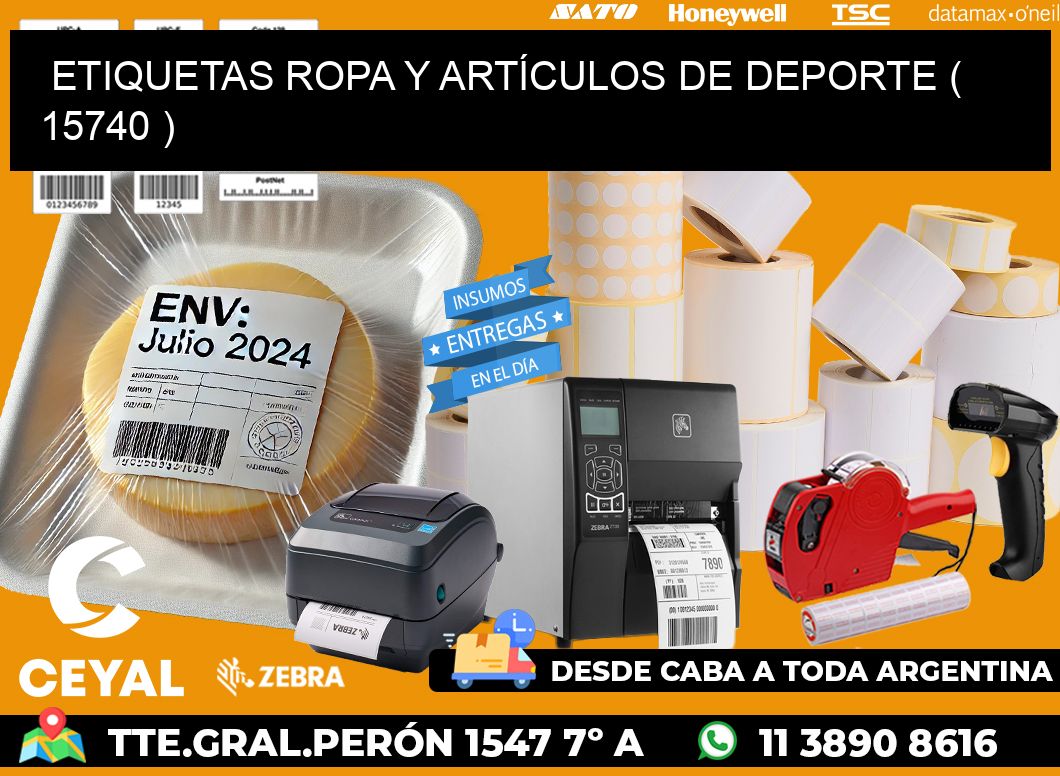 ETIQUETAS ROPA Y ARTÍCULOS DE DEPORTE ( 15740 )