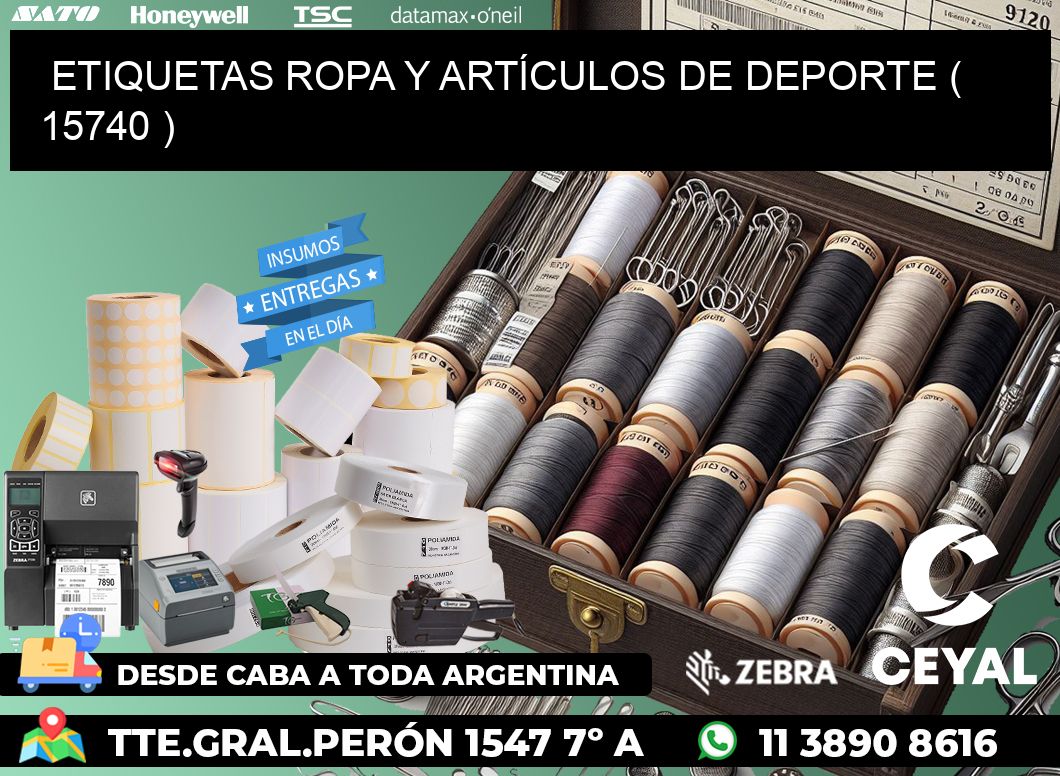 ETIQUETAS ROPA Y ARTÍCULOS DE DEPORTE ( 15740 )