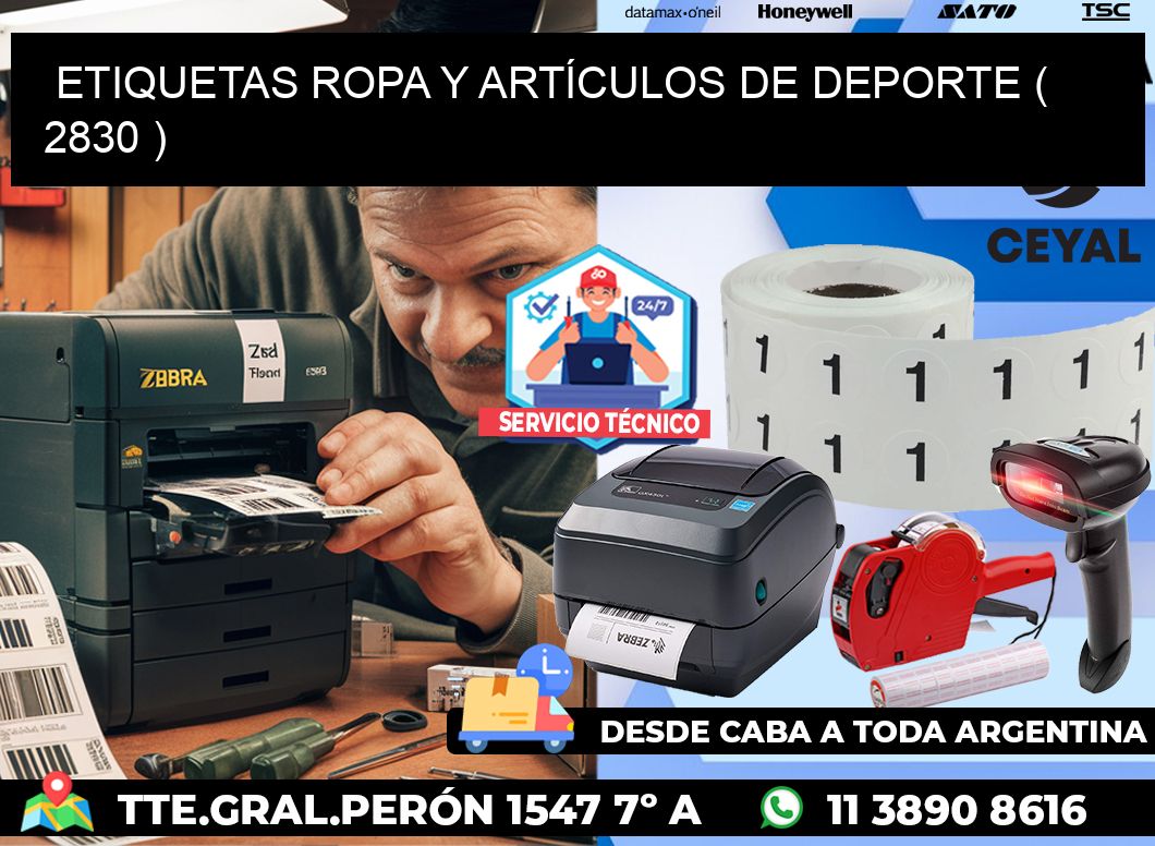 ETIQUETAS ROPA Y ARTÍCULOS DE DEPORTE ( 2830 )