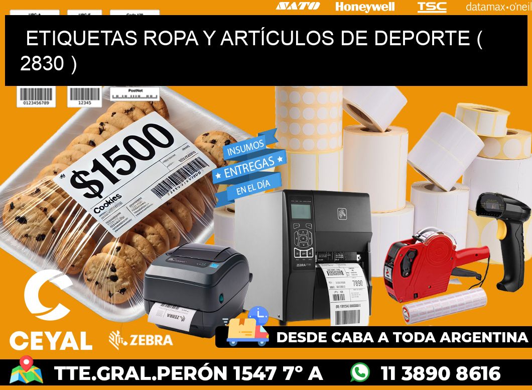ETIQUETAS ROPA Y ARTÍCULOS DE DEPORTE ( 2830 )