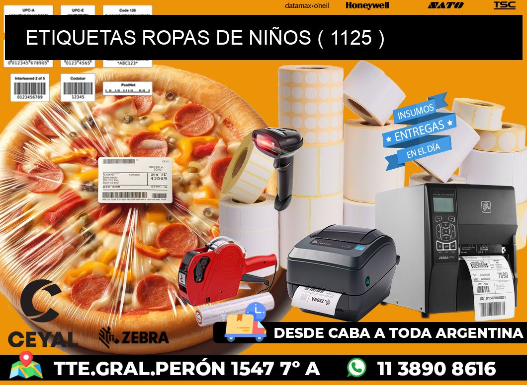 ETIQUETAS ROPAS DE NIÑOS ( 1125 )