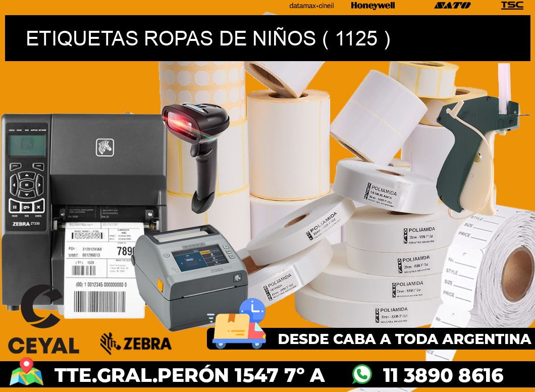 ETIQUETAS ROPAS DE NIÑOS ( 1125 )