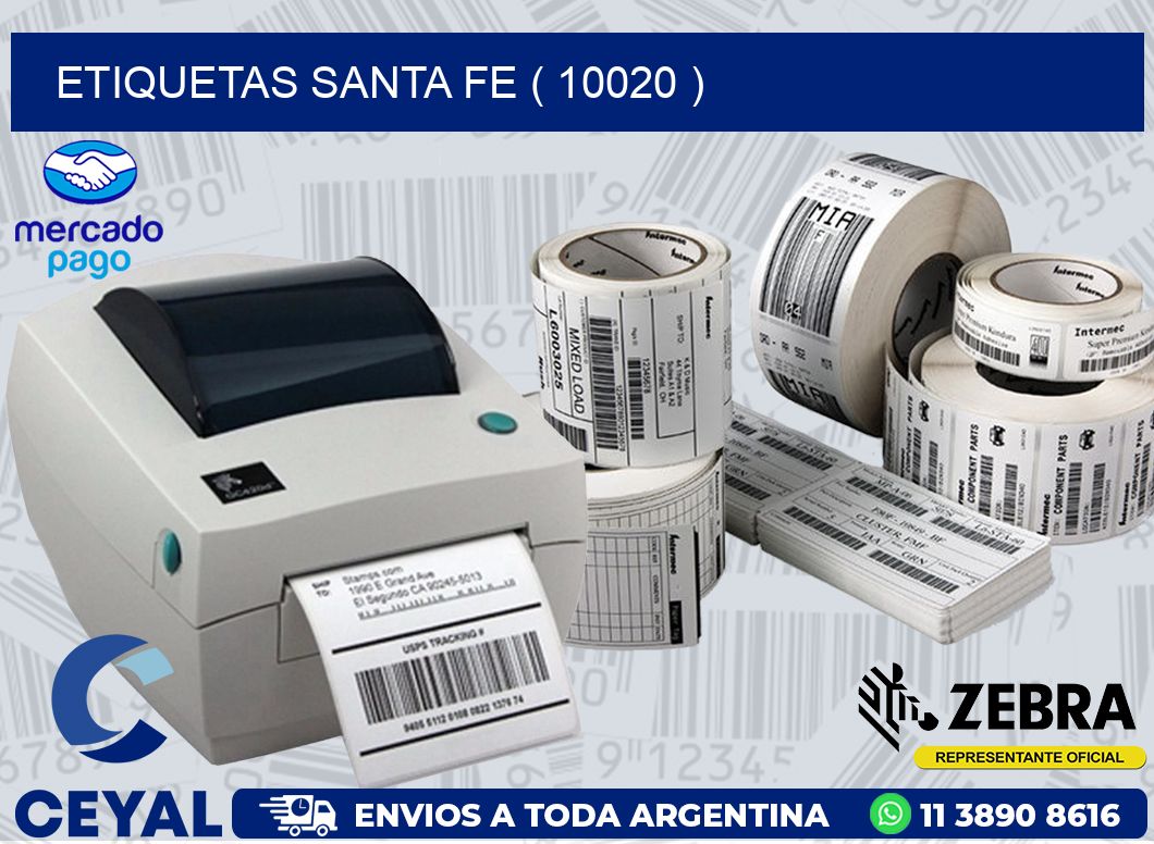 ETIQUETAS SANTA FE ( 10020 )