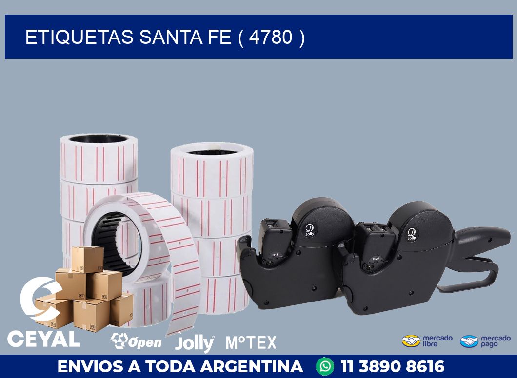 ETIQUETAS SANTA FE ( 4780 )