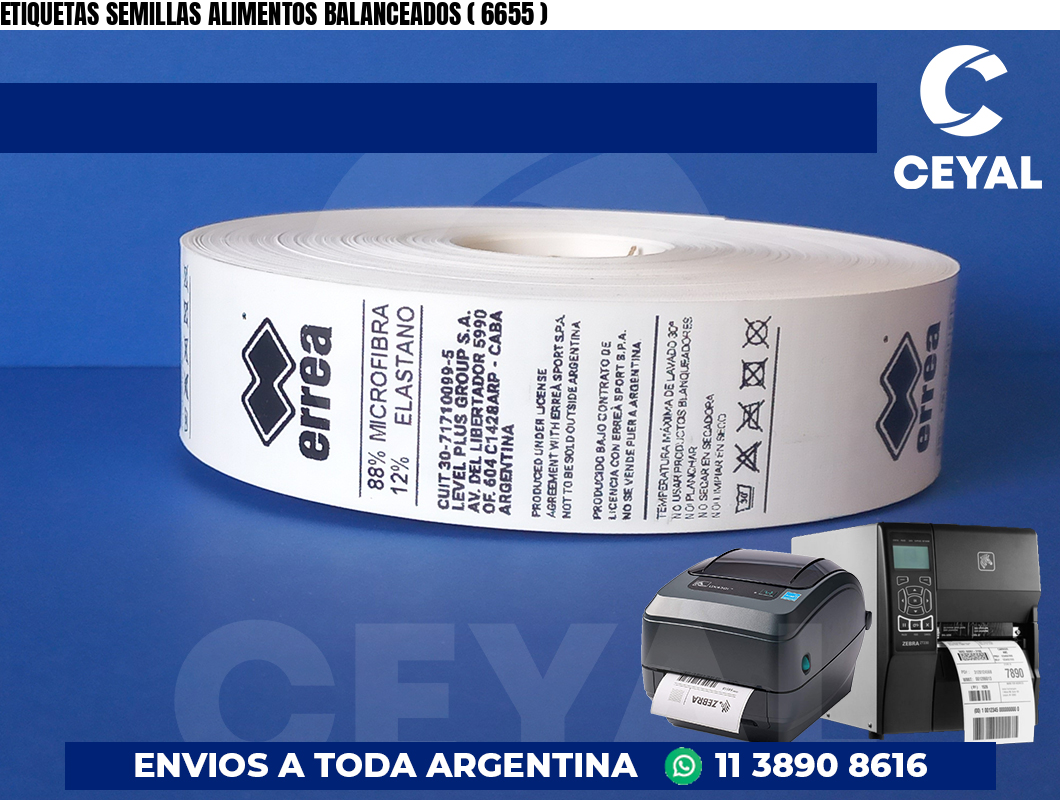 ETIQUETAS SEMILLAS ALIMENTOS BALANCEADOS ( 6655 )