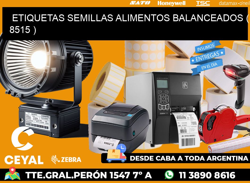ETIQUETAS SEMILLAS ALIMENTOS BALANCEADOS ( 8515 )