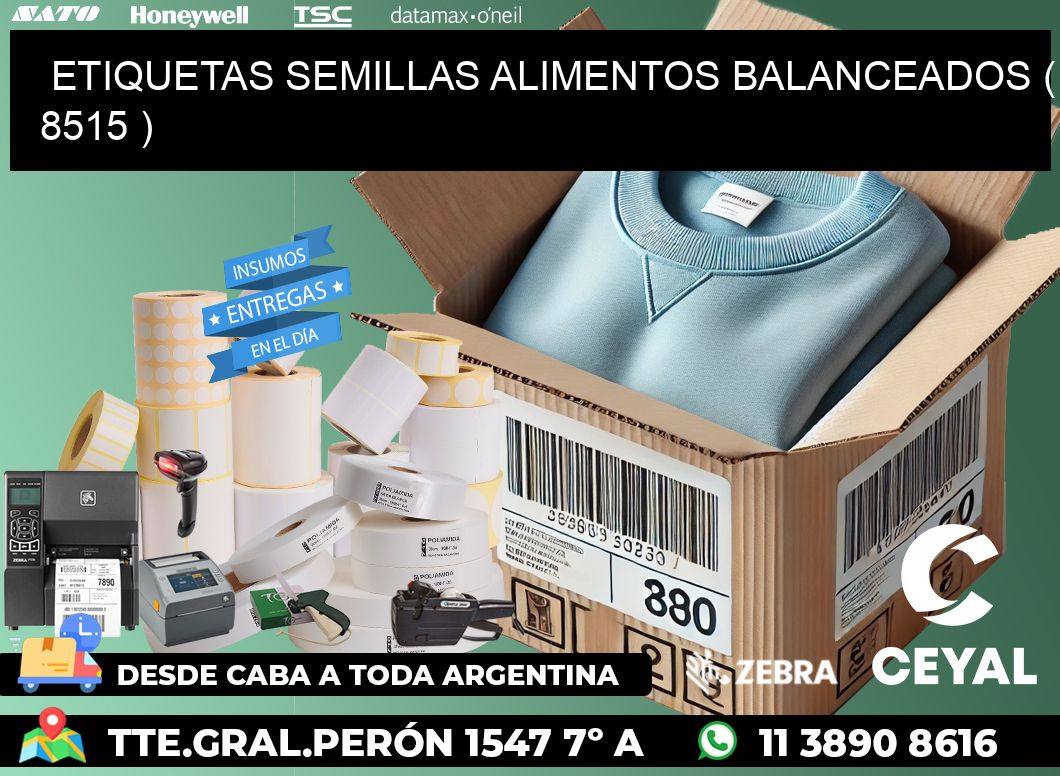 ETIQUETAS SEMILLAS ALIMENTOS BALANCEADOS ( 8515 )