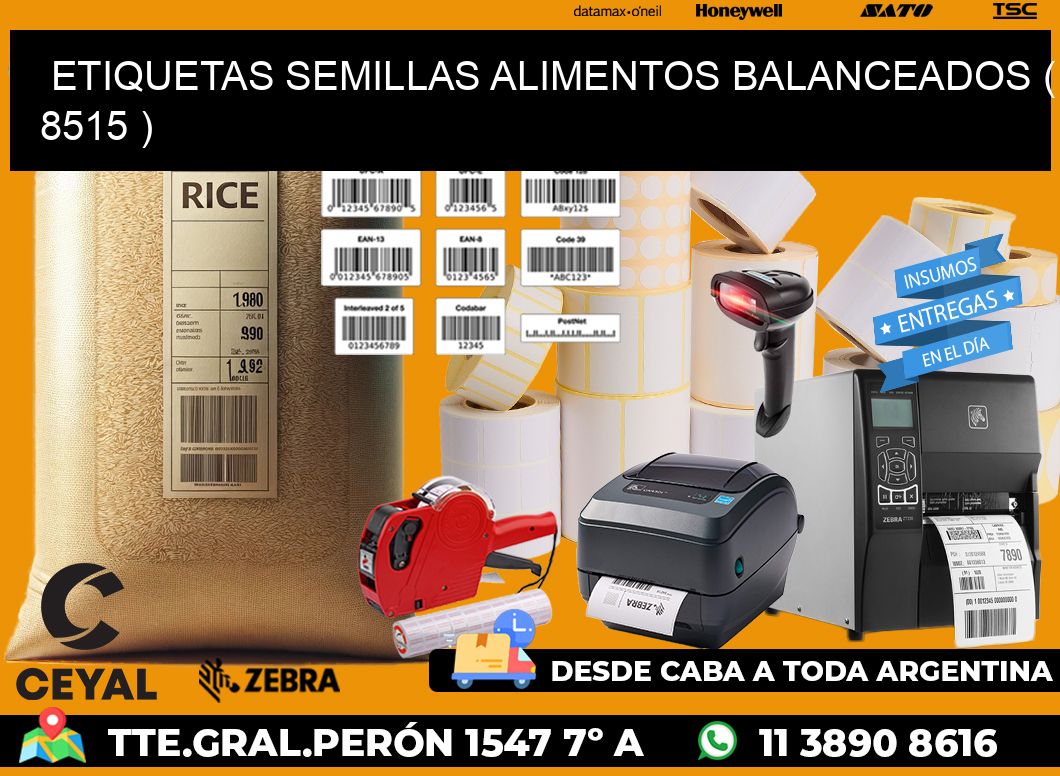 ETIQUETAS SEMILLAS ALIMENTOS BALANCEADOS ( 8515 )