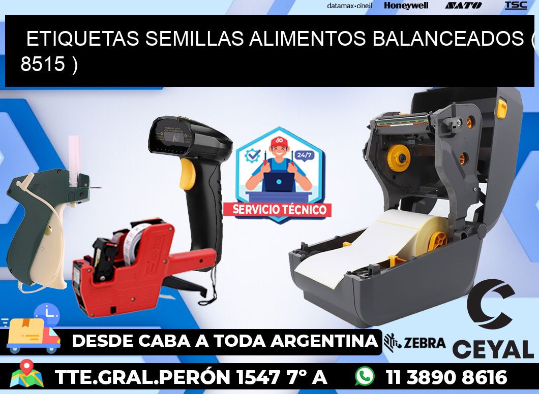 ETIQUETAS SEMILLAS ALIMENTOS BALANCEADOS ( 8515 )