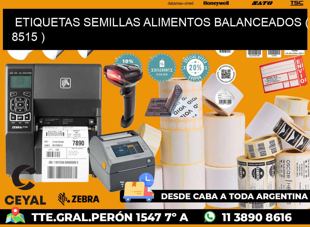 ETIQUETAS SEMILLAS ALIMENTOS BALANCEADOS ( 8515 )