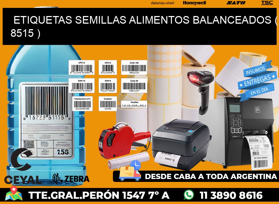 ETIQUETAS SEMILLAS ALIMENTOS BALANCEADOS ( 8515 )