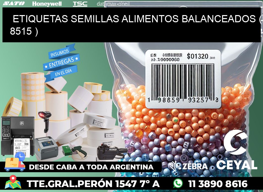 ETIQUETAS SEMILLAS ALIMENTOS BALANCEADOS ( 8515 )