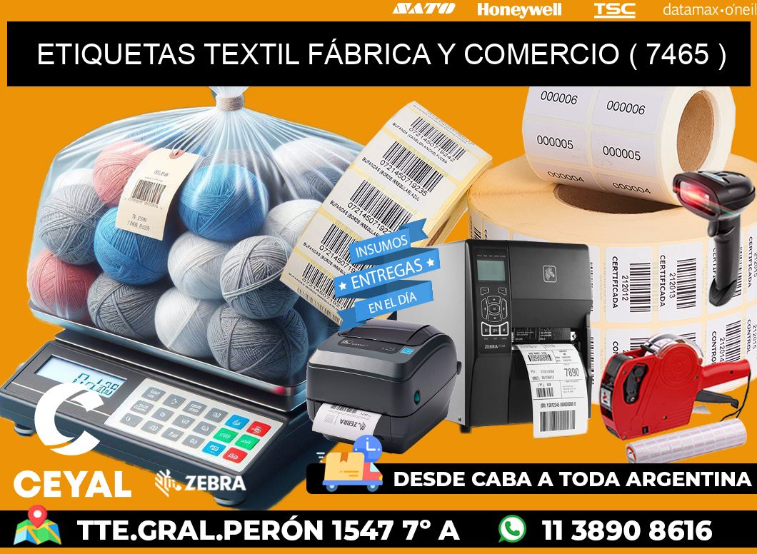 ETIQUETAS TEXTIL FÁBRICA Y COMERCIO ( 7465 )