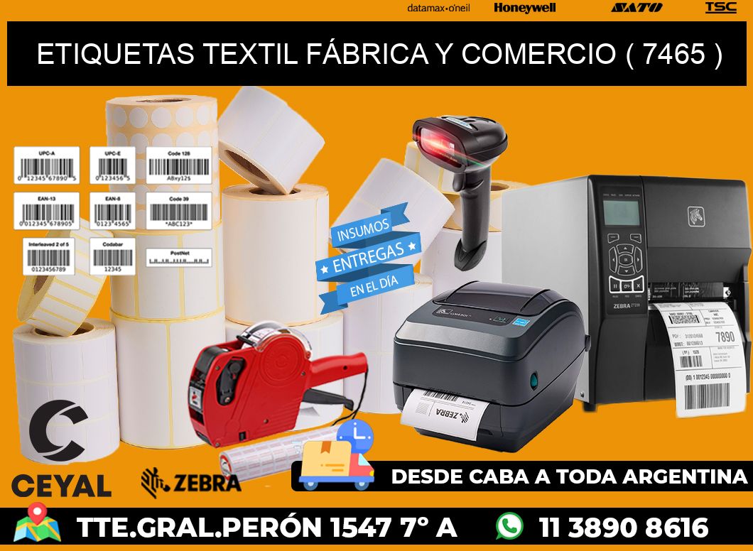 ETIQUETAS TEXTIL FÁBRICA Y COMERCIO ( 7465 )