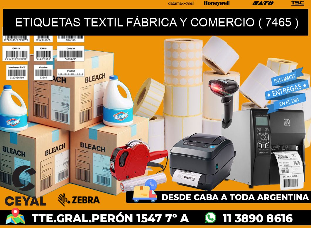 ETIQUETAS TEXTIL FÁBRICA Y COMERCIO ( 7465 )