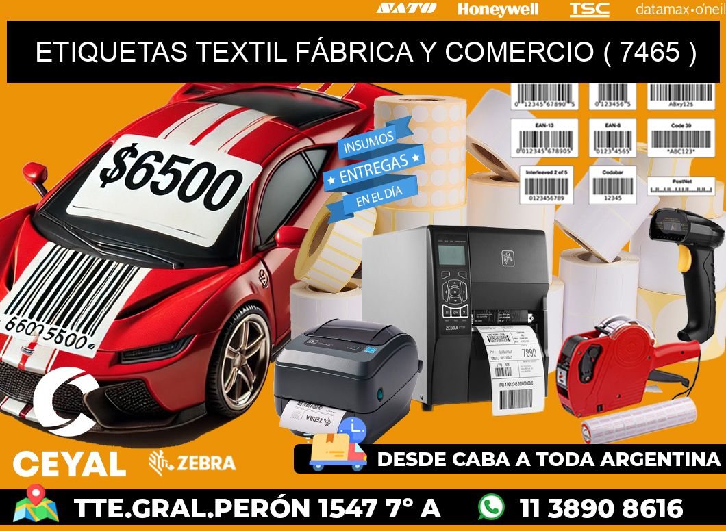 ETIQUETAS TEXTIL FÁBRICA Y COMERCIO ( 7465 )