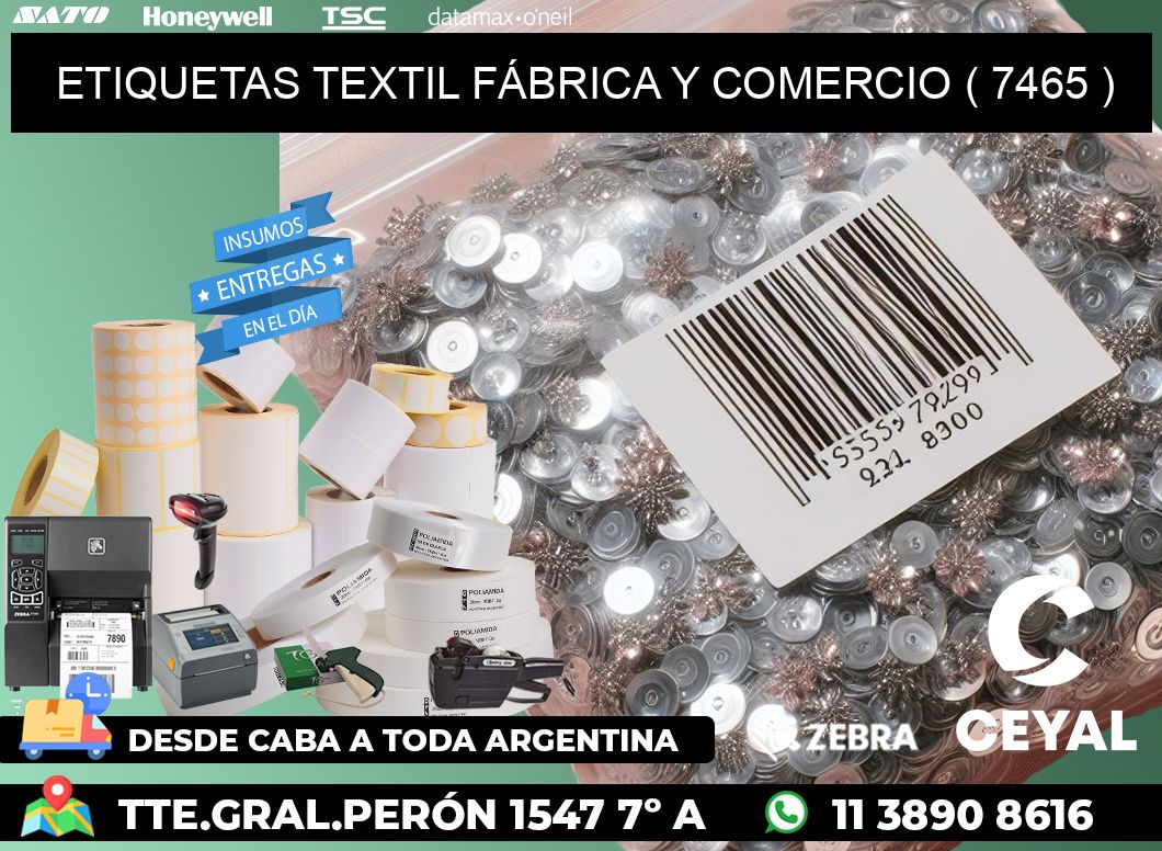 ETIQUETAS TEXTIL FÁBRICA Y COMERCIO ( 7465 )
