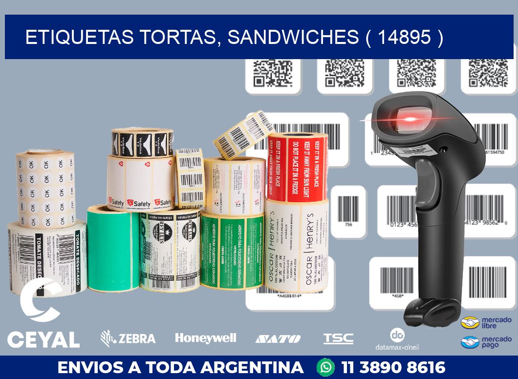 ETIQUETAS TORTAS, SANDWICHES ( 14895 )