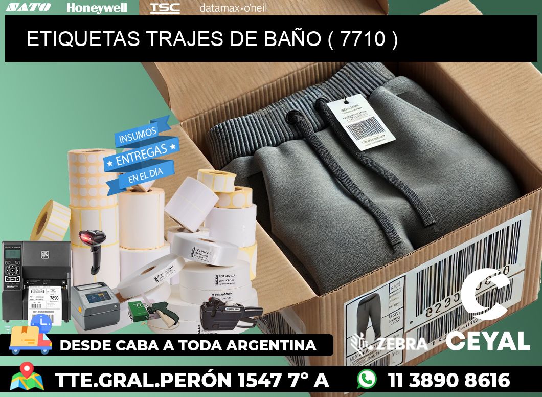 ETIQUETAS TRAJES DE BAÑO ( 7710 )