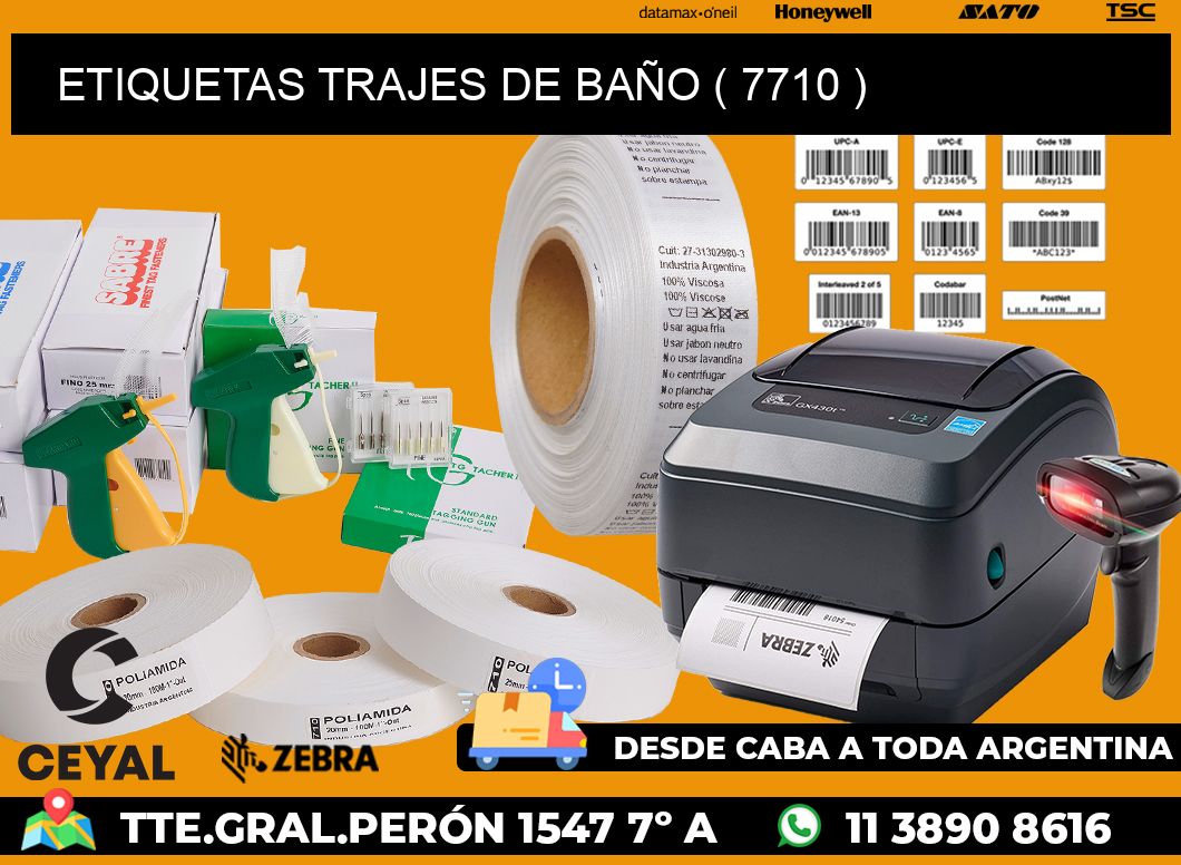 ETIQUETAS TRAJES DE BAÑO ( 7710 )