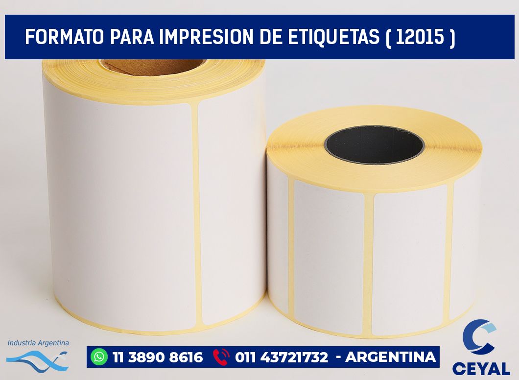 FORMATO PARA IMPRESION DE ETIQUETAS ( 12015 )