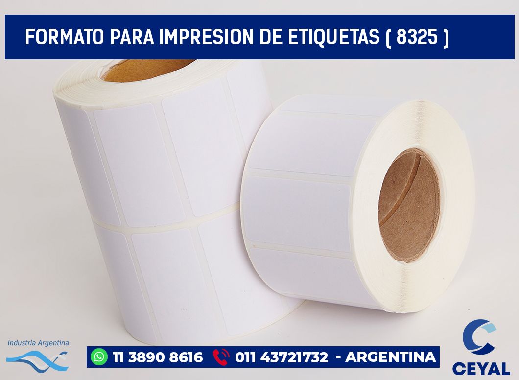 FORMATO PARA IMPRESION DE ETIQUETAS ( 8325 )