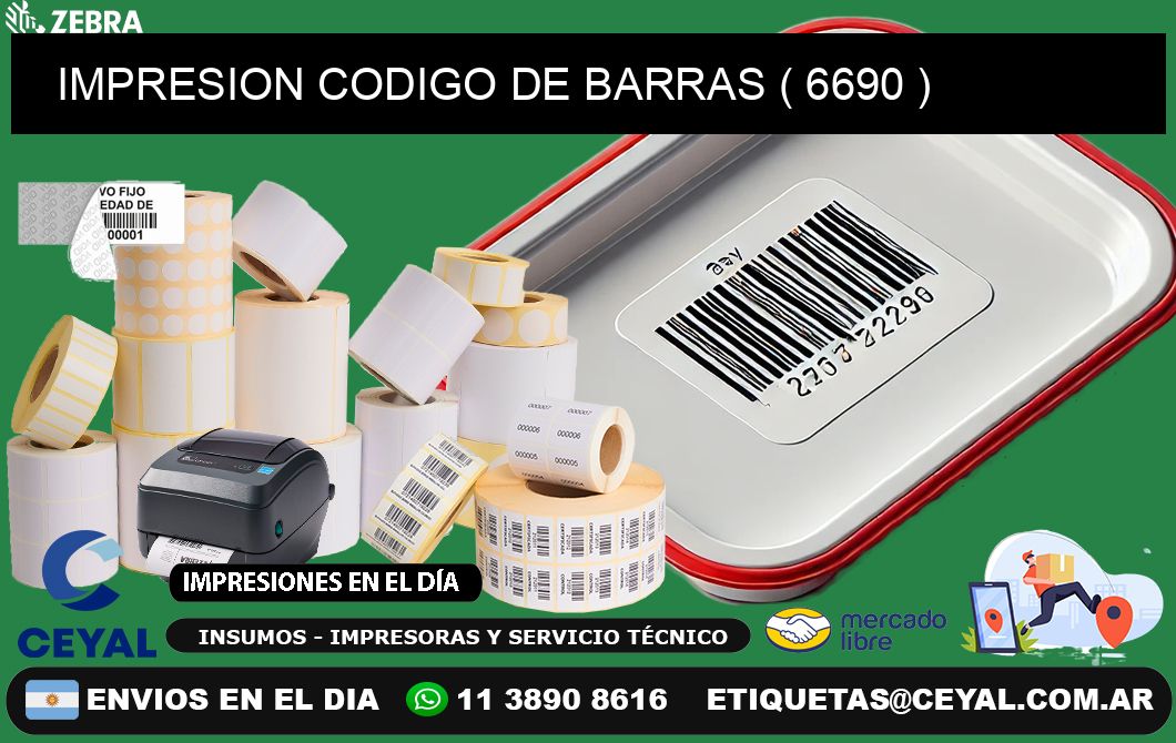 IMPRESION CODIGO DE BARRAS ( 6690 )