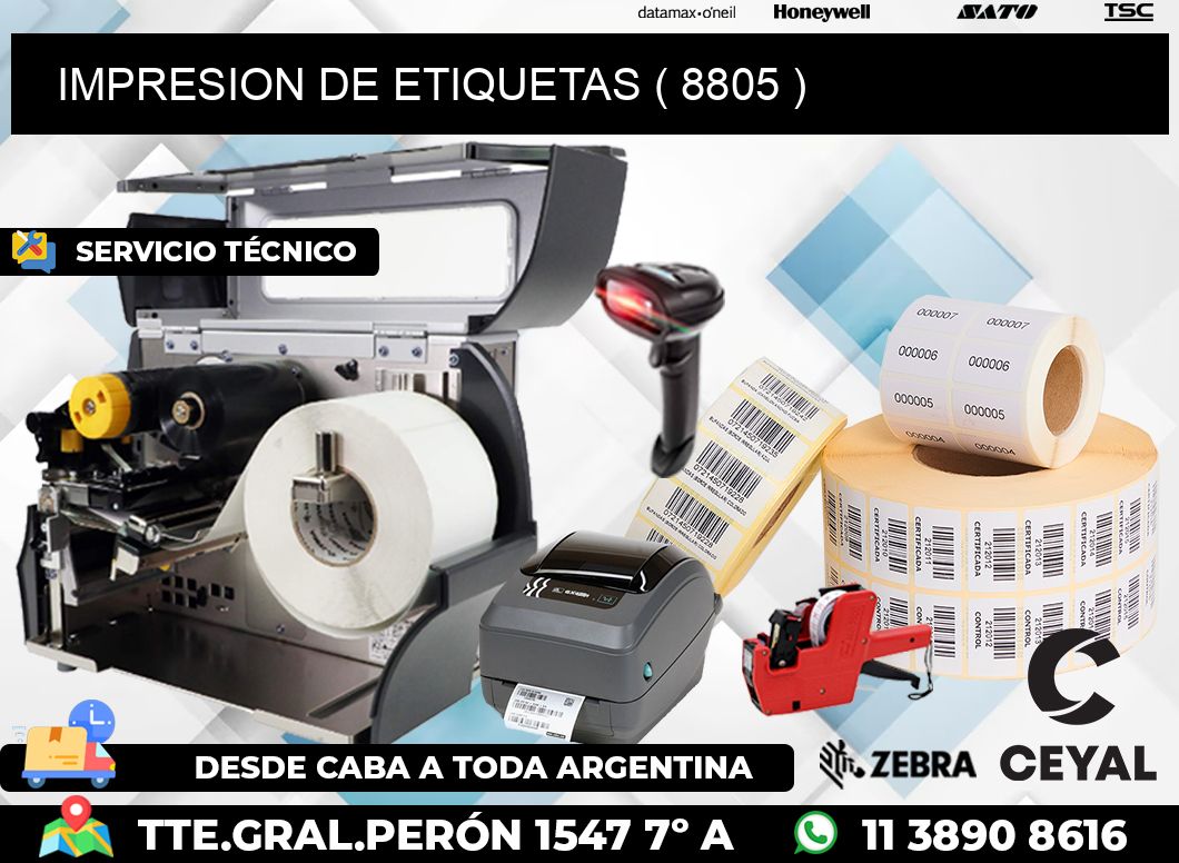 IMPRESION DE ETIQUETAS ( 8805 )