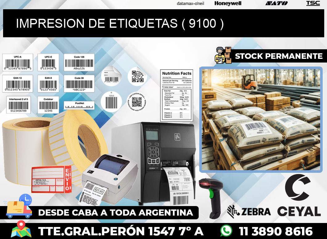 IMPRESION DE ETIQUETAS ( 9100 )