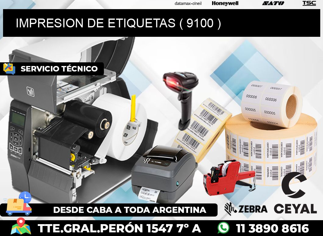 IMPRESION DE ETIQUETAS ( 9100 )