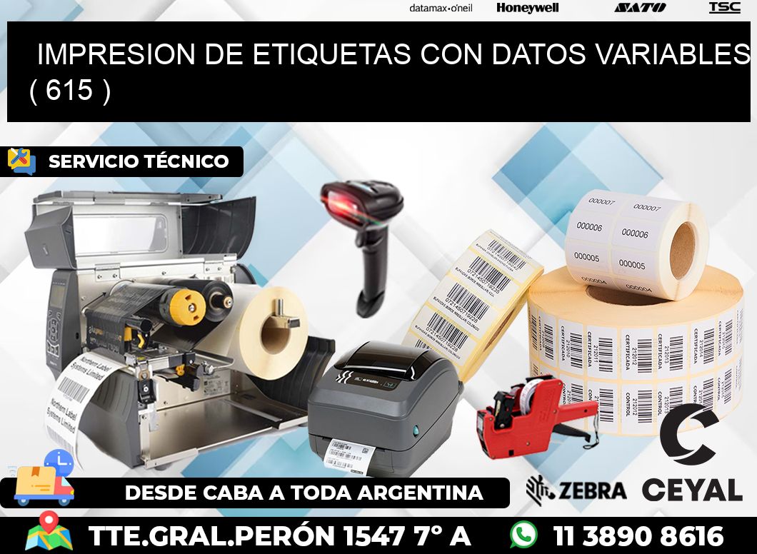 IMPRESION DE ETIQUETAS CON DATOS VARIABLES ( 615 )