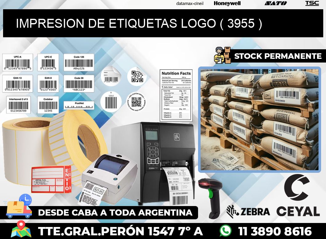 IMPRESION DE ETIQUETAS LOGO ( 3955 )