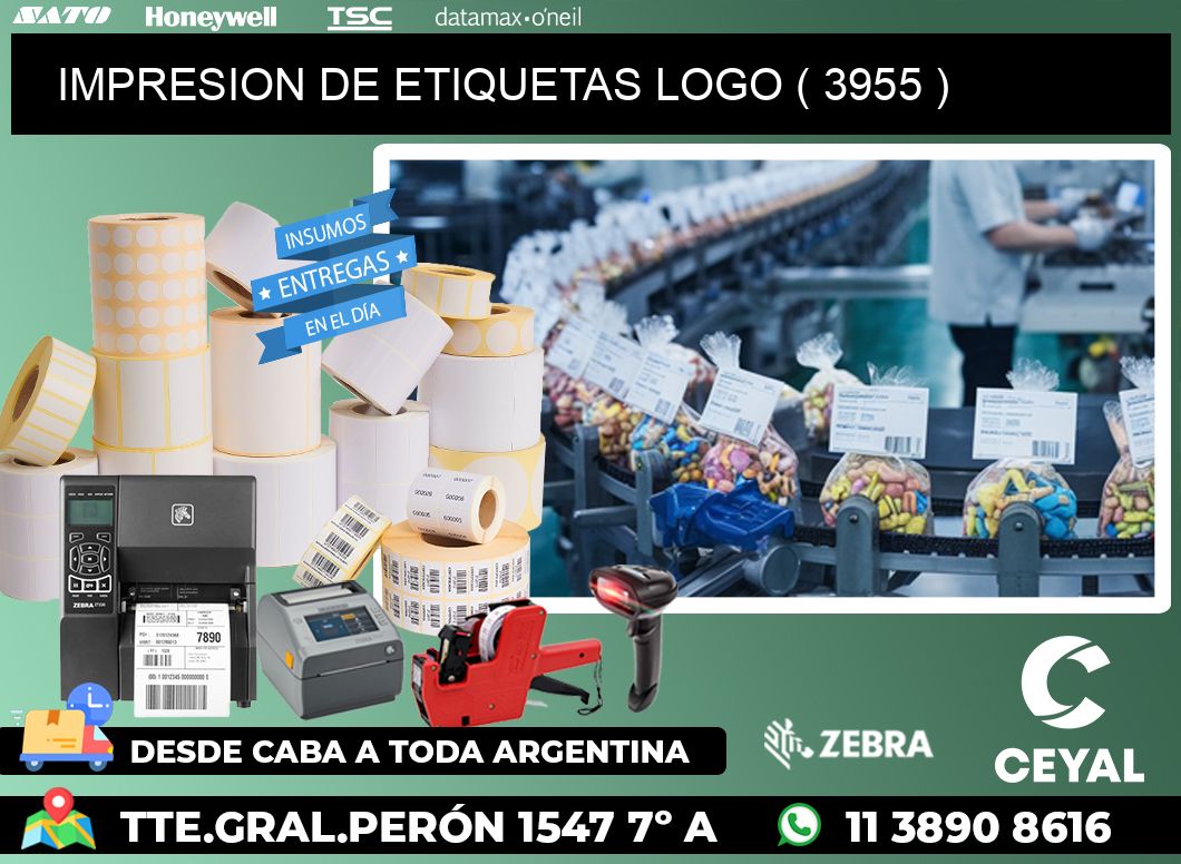IMPRESION DE ETIQUETAS LOGO ( 3955 )