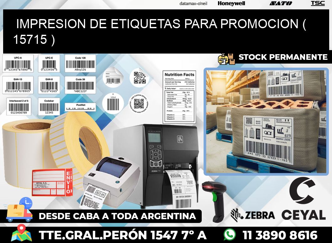 IMPRESION DE ETIQUETAS PARA PROMOCION ( 15715 )