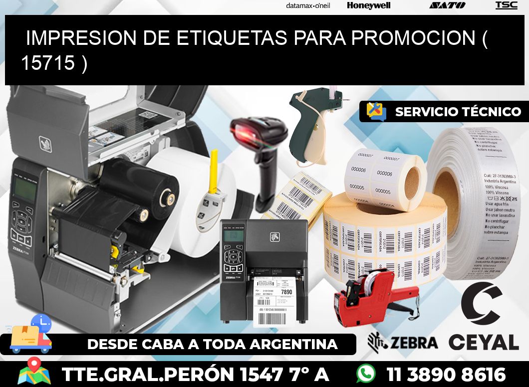 IMPRESION DE ETIQUETAS PARA PROMOCION ( 15715 )