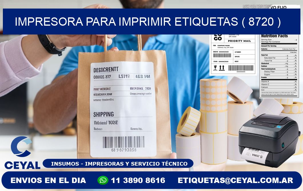 IMPRESORA PARA IMPRIMIR ETIQUETAS ( 8720 )